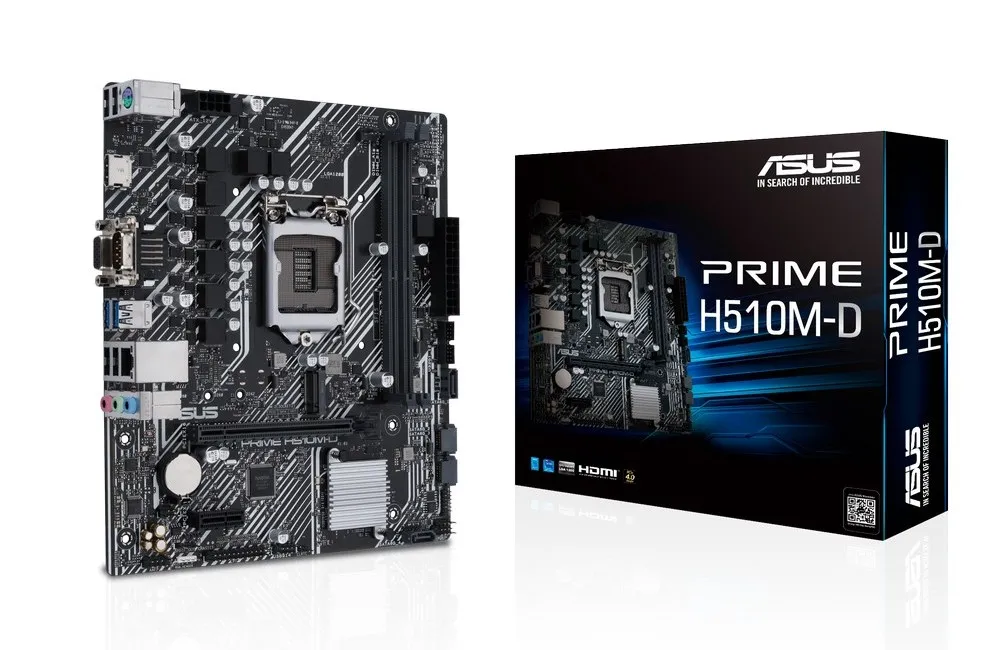 Материнская плата ASUS PRIME H510M-D, LGA1200, Intel H510, Micro-ATX