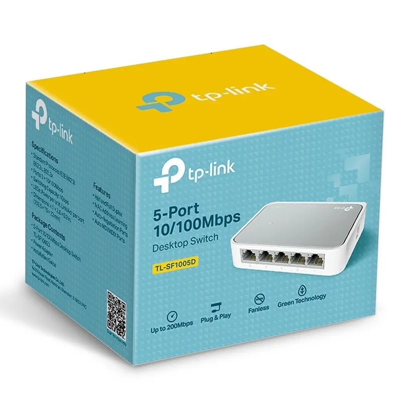 Сетевой коммутатор TP-LINK TL-SF1005D, 5x 10/100 Мбит/с