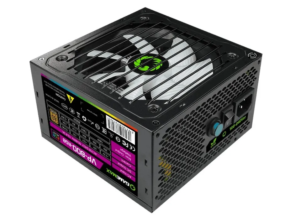 Sursă Alimentare PC Gamemax VP-800-RGB, 800W, ATX, Nemodular