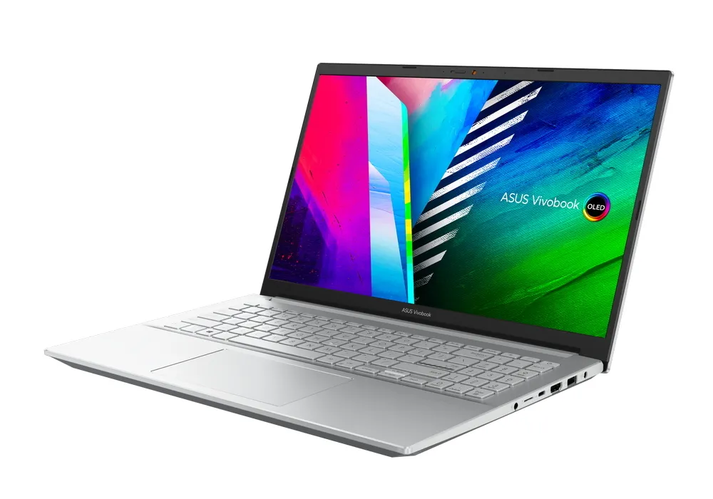 Laptop 15,6" ASUS Vivobook Pro 15 OLED M3500QA, Cool Silver, AMD Ryzen 5 5600H, 8GB/256GB, Fără SO
