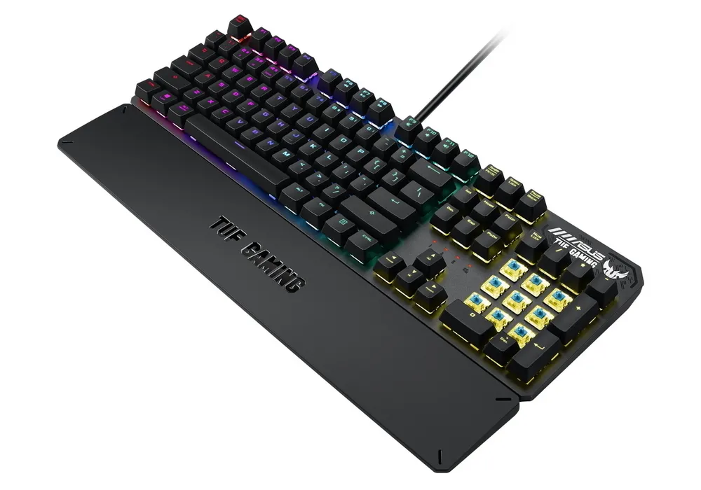 Gaming Keyboard Asus TUF Gaming K3, Mechanical, Aluminum fram, RGB, Wrist Rest, US Layout