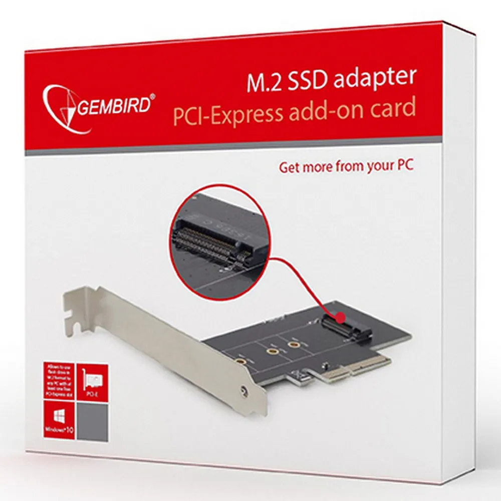 Placă de extensie Gembird PEX-M2-01, Gri