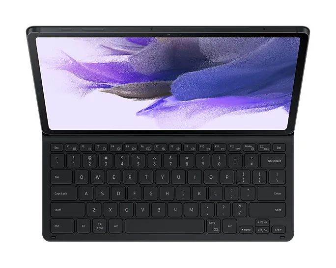 Husă pentru tabletă Samsung Galaxy Tab S7+ Book Cover Keyboard, 12,4", Poliuretan, Negru