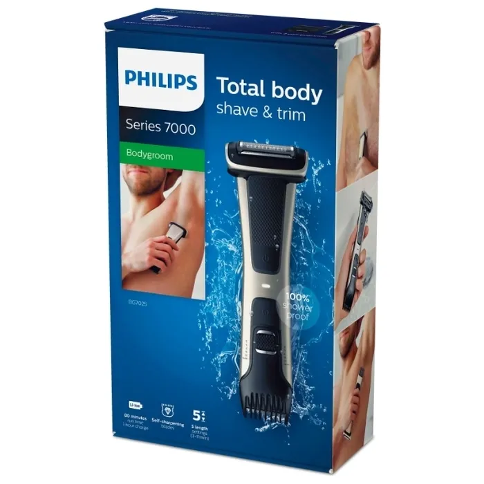 Trimmer pentru bărbați Philips Bodygroom 7000 BG7025/15, Negru