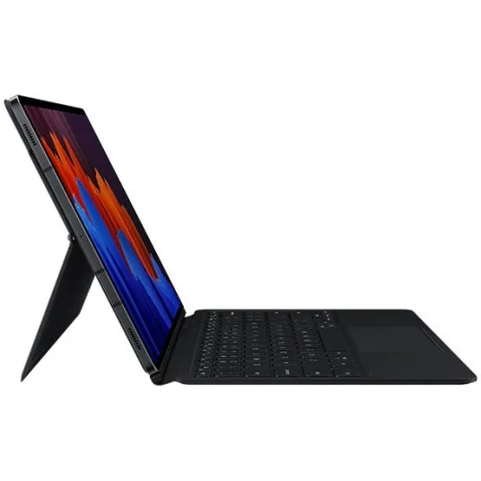 Husă pentru tabletă Samsung Galaxy Tab S7+ Book Cover Keyboard, 12,4", Poliuretan, Negru