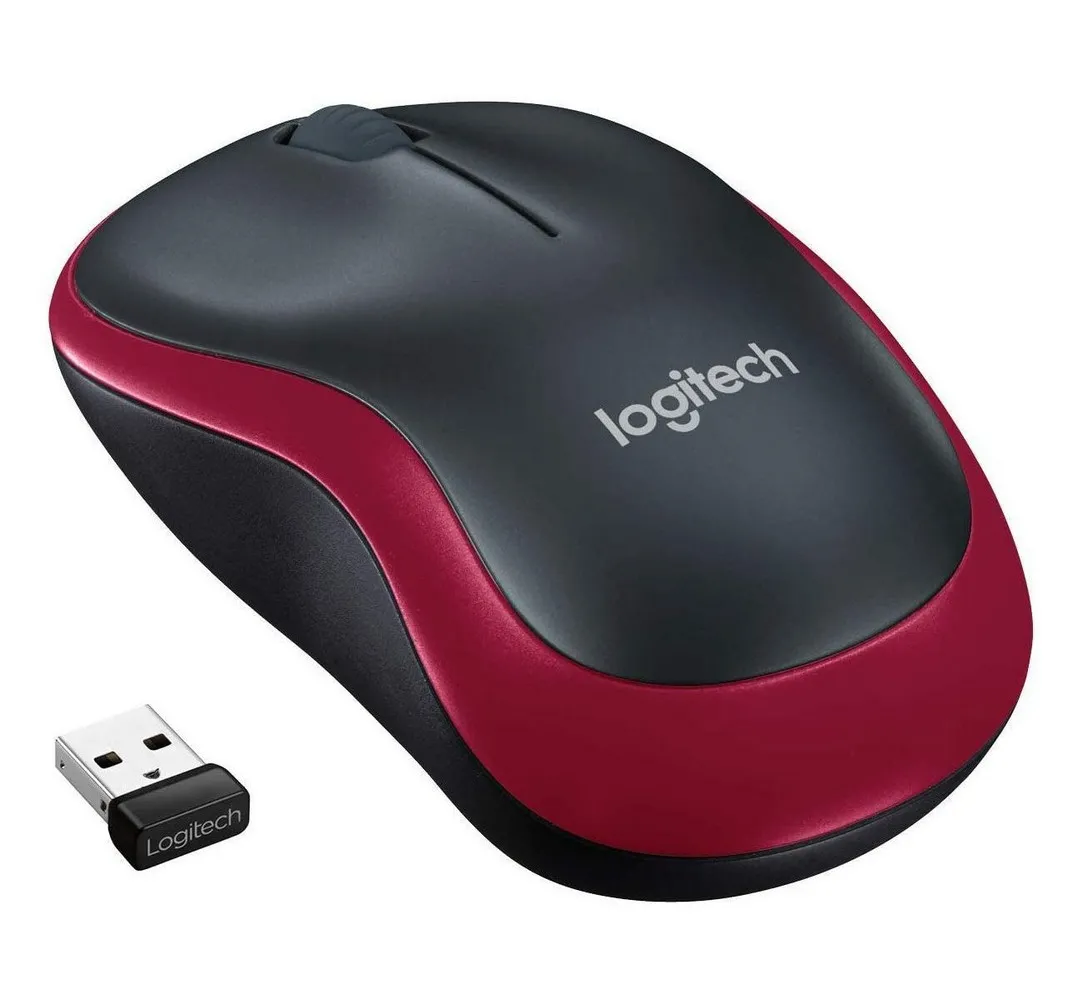 Беcпроводная мышь Logitech M185, Красный