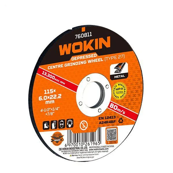 Disc de slefuit metal WOKIN 125x6.0x22.2 mm