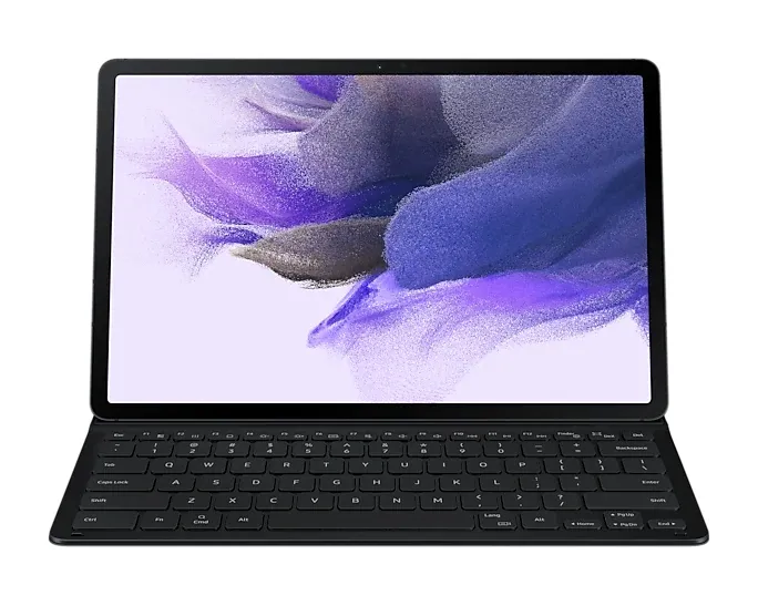 Husă pentru tabletă Samsung Galaxy Tab S7+ Book Cover Keyboard, 12,4", Poliuretan, Negru