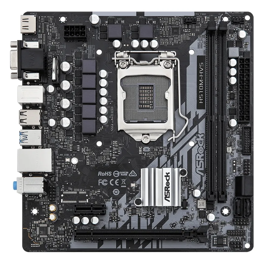 Материнская плата ASRock H510M-HVS  R1/R2.0, LGA1200, Intel H510, Micro-ATX