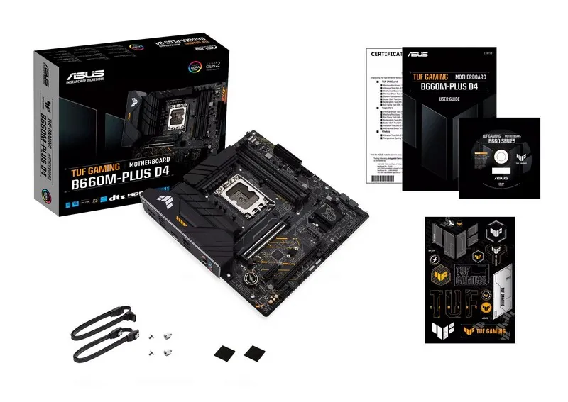 Материнская плата ASUS TUF GAMING B660M-PLUS D4, LGA1700, Intel B660, Micro-ATX