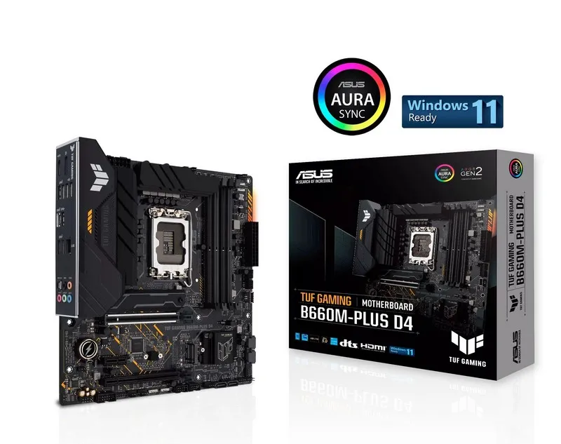 Материнская плата ASUS TUF GAMING B660M-PLUS D4, LGA1700, Intel B660, Micro-ATX