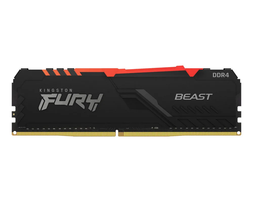 Оперативная память Kingston FURY Beast RGB, DDR4 SDRAM, 3000 MГц, 16Гб, KF430C15BBAK2/16