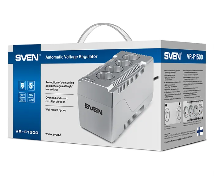 Stabilizator de Tensiune SVEN VR-F1500, 1500VA