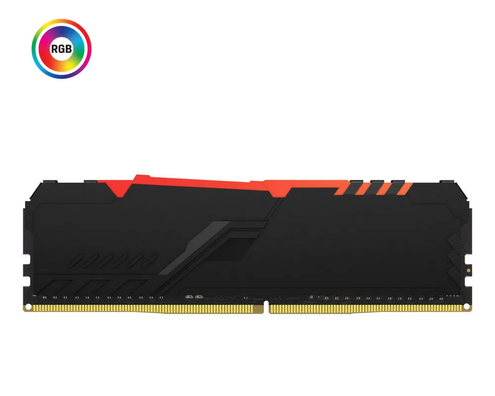 Оперативная память Kingston FURY Beast RGB, DDR4 SDRAM, 3000 MГц, 16Гб, KF430C15BBAK2/16