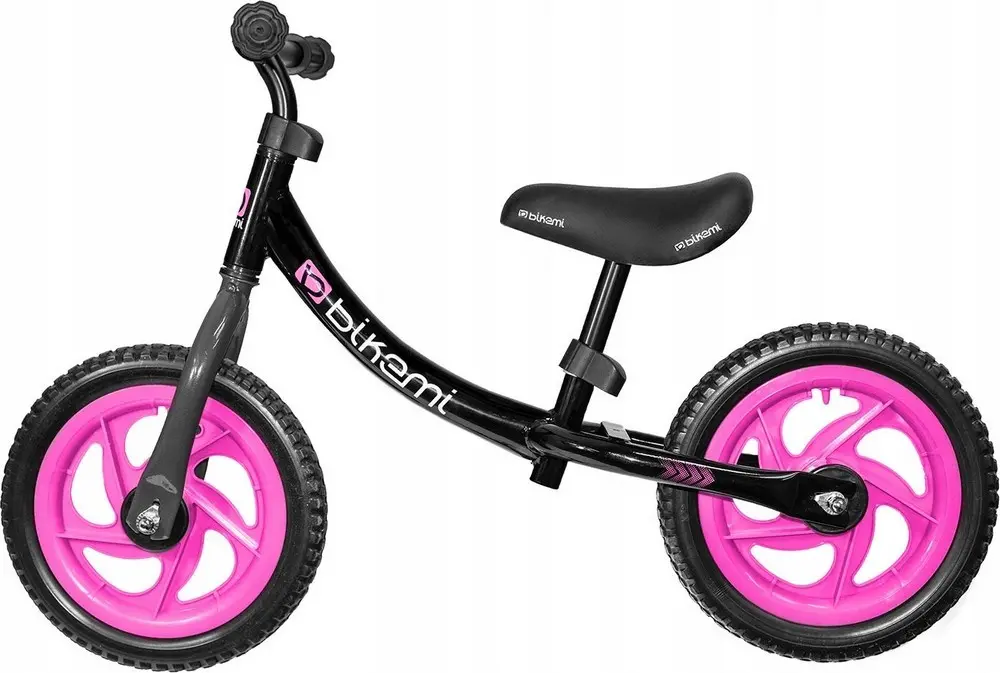 Bicicleta fara pedale| pentru copii JUMI (roz/negru)