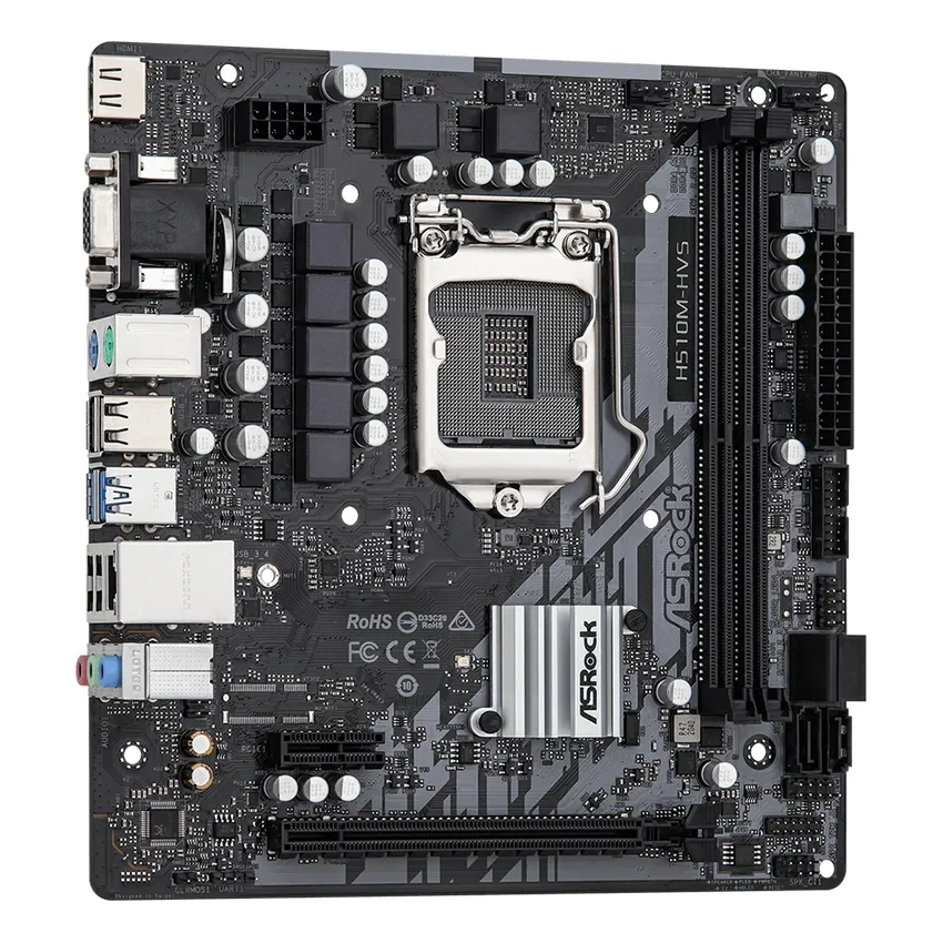 Материнская плата ASRock H510M-HVS  R1/R2.0, LGA1200, Intel H510, Micro-ATX