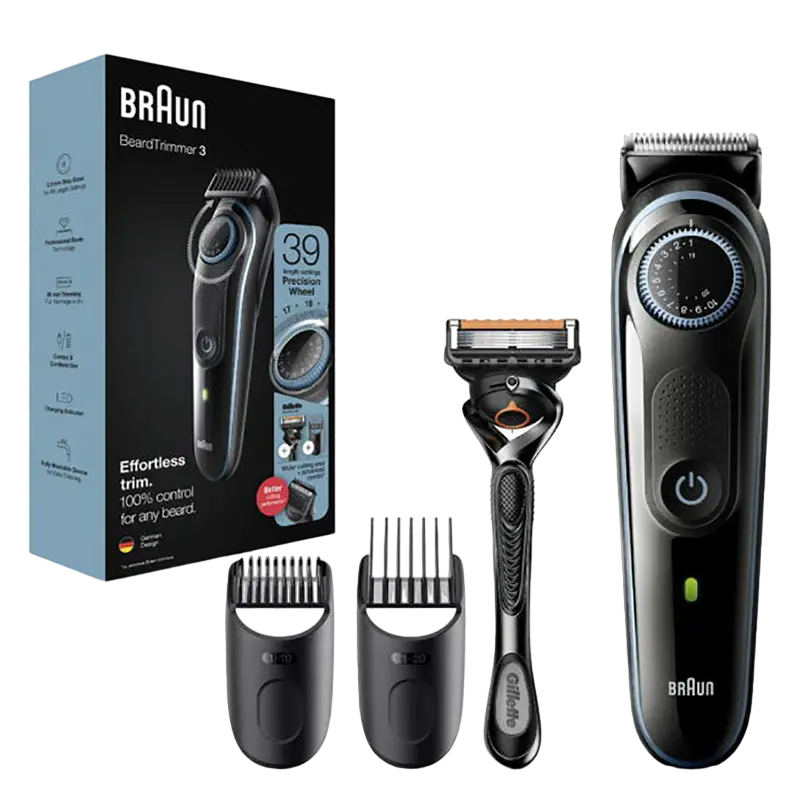 Мужской Триммер Braun BT3340, Черный | Синий