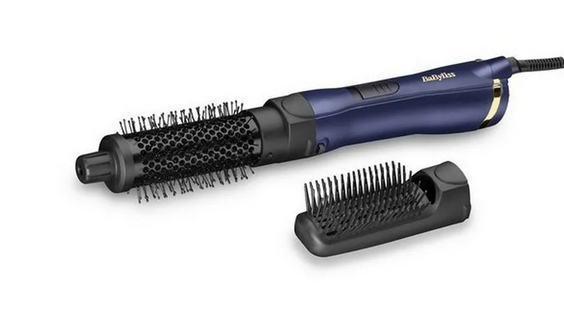 Фен-щётка BaByliss Midnight Luxe AS84PE, 800 Вт, Синий