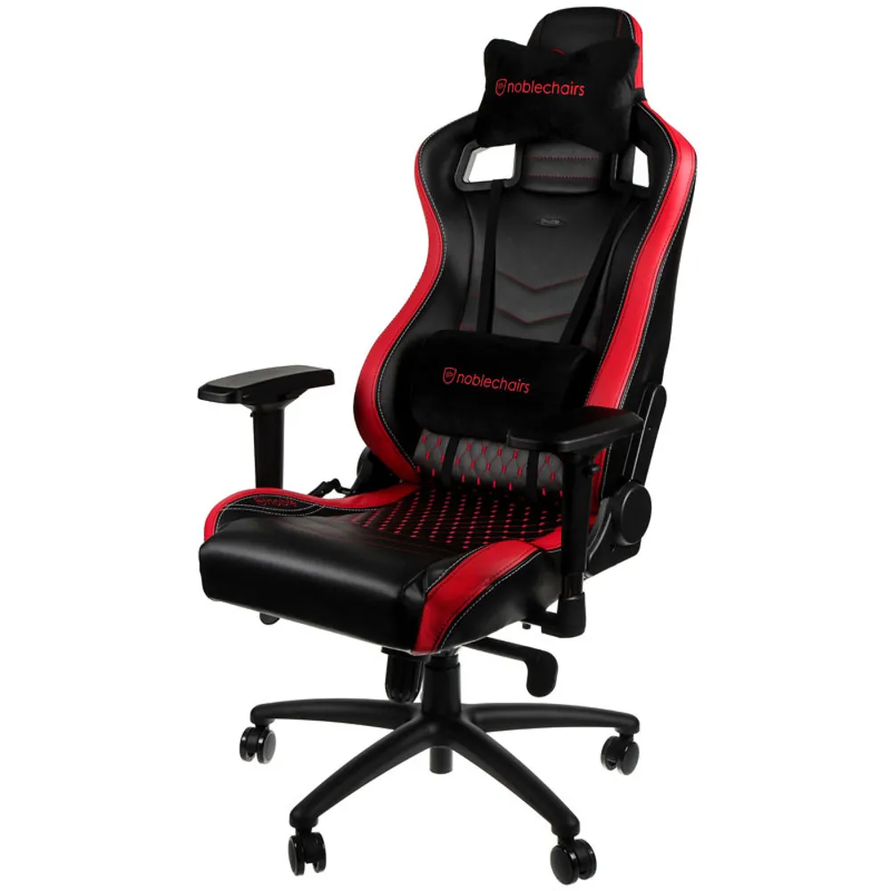 Scaun Gaming Noblechairs Epic, PU Piele, Negru/Rosu