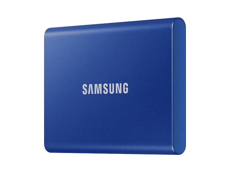 Внешний портативный жесткий диск Samsung Portable SSD T7, 2 ТБ, Синий (MU-PC2T0H/WW)