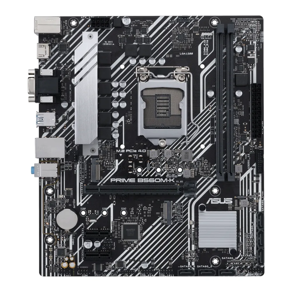 Материнская плата ASUS PRIME B560M-K, LGA1200, Intel B560, Micro-ATX