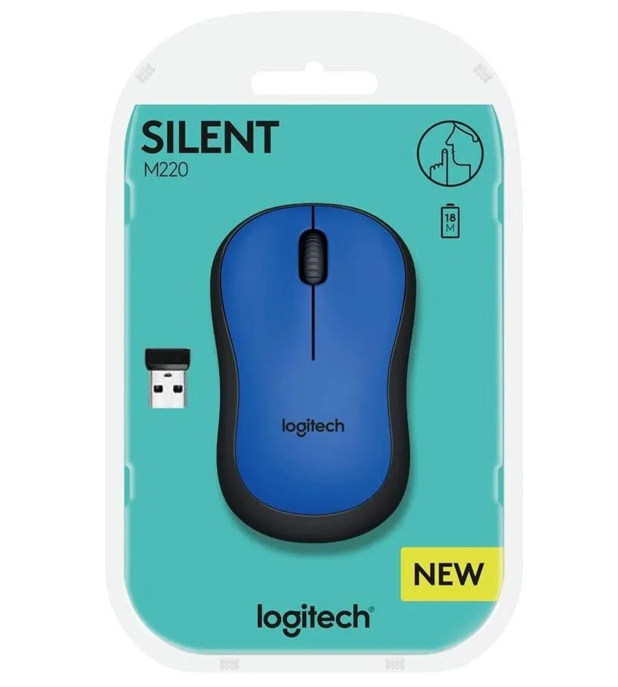 Беcпроводная мышь Logitech M220, Синий