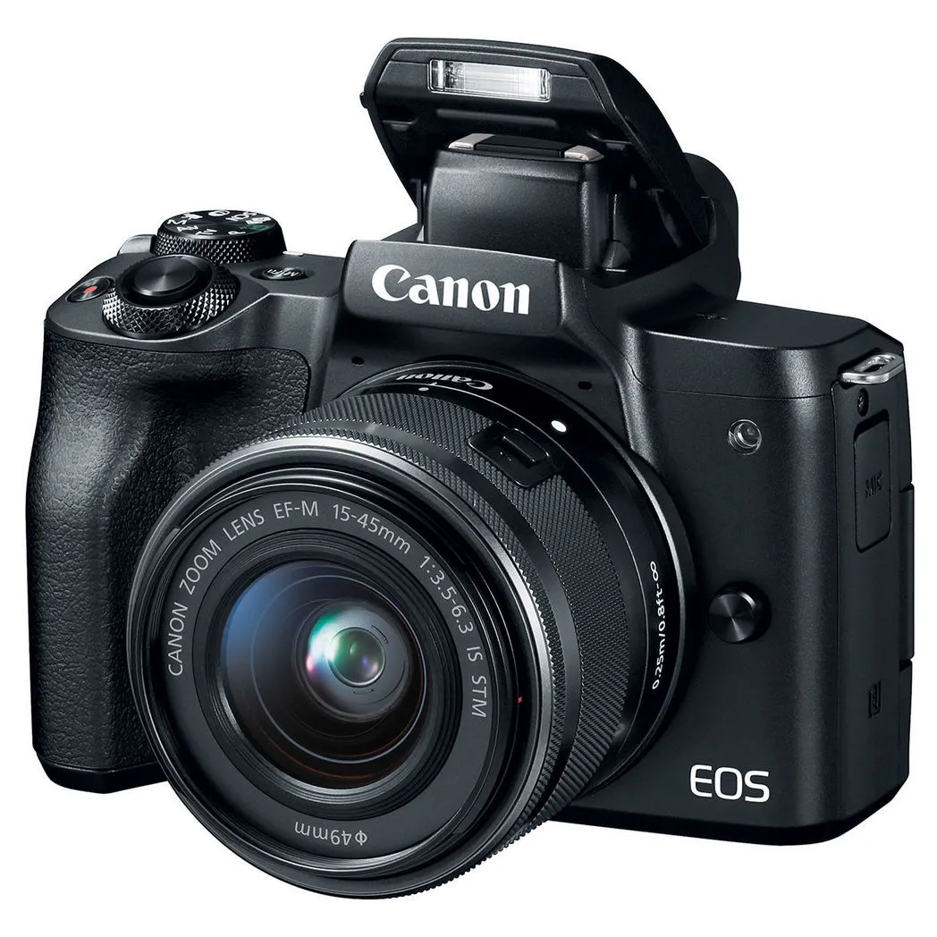Aparat Foto Mirrorless Canon EOS M50 + EF-M 15-45 IS, Negru