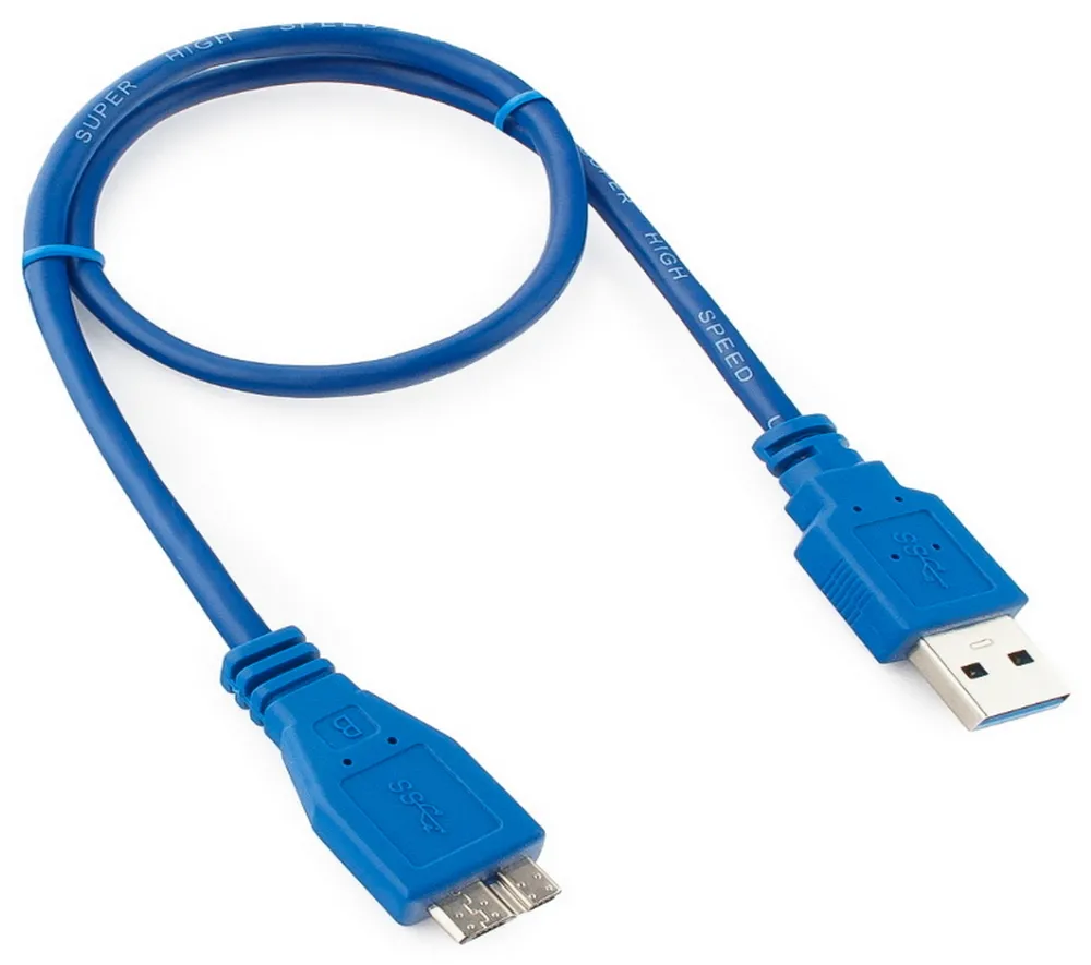 Cable Micro  USB3.0,  Micro B - AM, 0.5 m,  Cablexpert, CCP-mUSB3-AMBM-0.5M