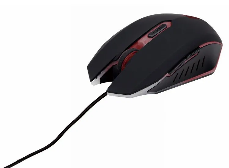 Set Tastatură + Mouse + Mouse Pad + Căști Gembird GGS-UMG4-02, Cu fir, Negru/Rosu