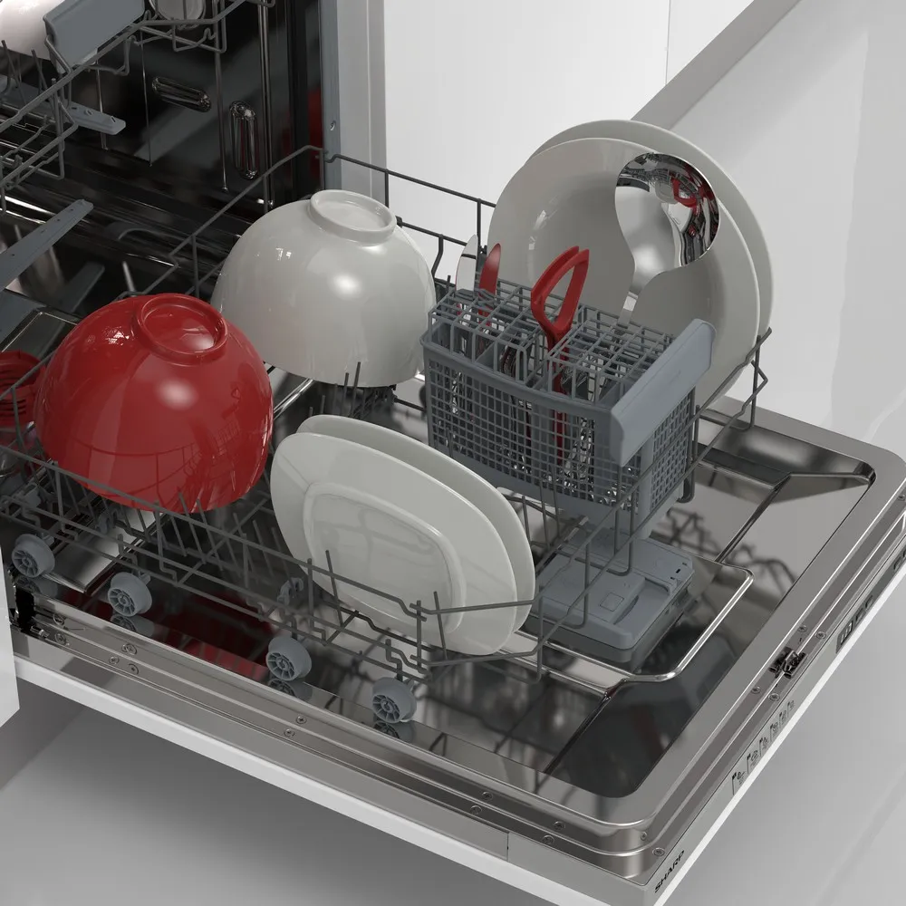 Mașină de spălat vase Sharp QWNI1EI45EXEU, Alb