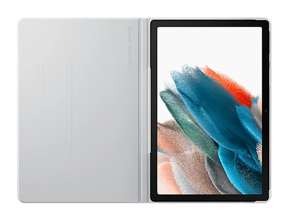 Чехол для планшета Samsung Tab A8 Book Cover, 10,5", Полиуретан, Серебристый