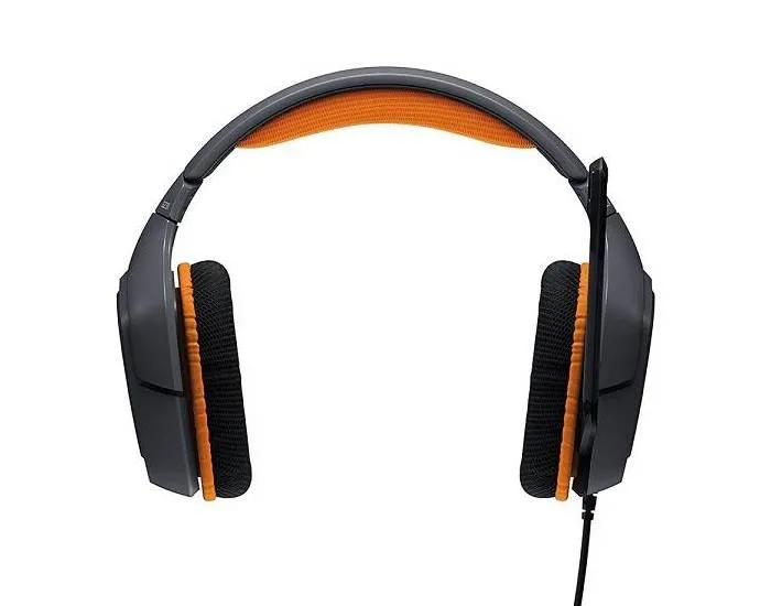 Căști gaming Logitech G231, Cu fir, Gri/Portocaliu