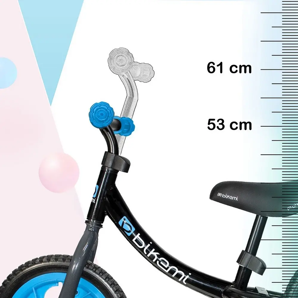 Bicicleta fara pedale| pentru copii JUMI Sport (albastru/negru)