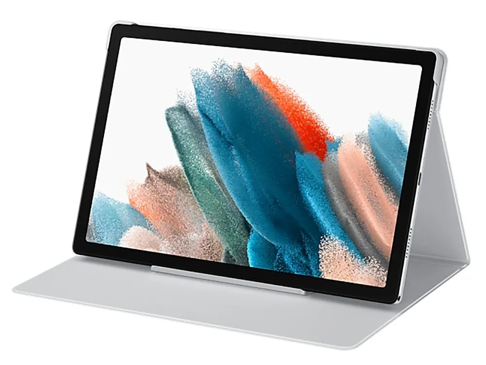 Чехол для планшета Samsung Tab A8 Book Cover, 10,5", Полиуретан, Серебристый