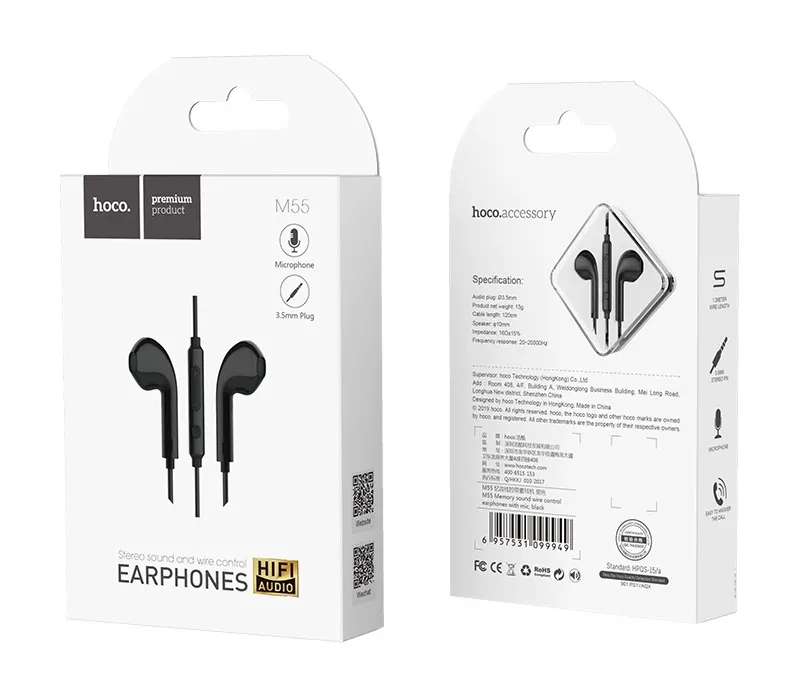Наушники Hoco M55 Memory sound, Чёрный
