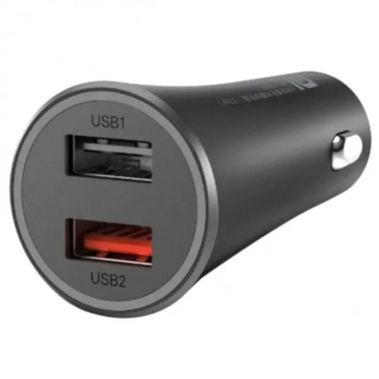 Автомобильное зарядное устройство Xiaomi Mi 37W Dual-Port Car Charger, 37Вт, Чёрный