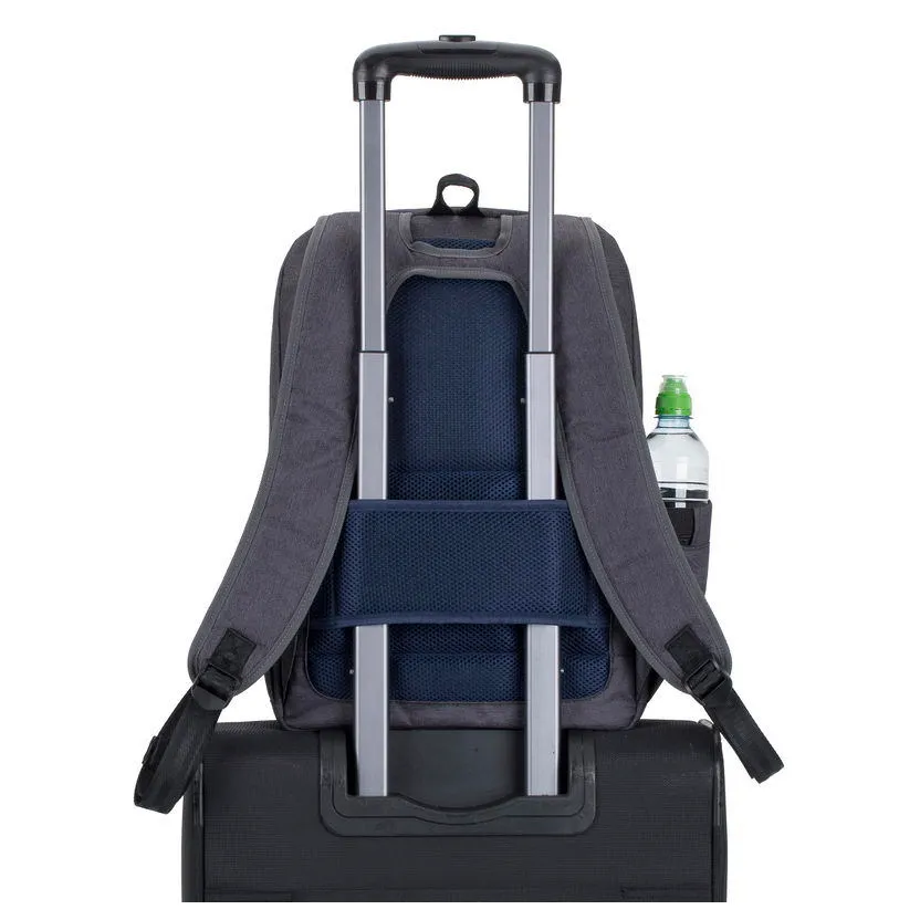 Rucsac pentru Laptop RivaCase Suzuka, 15.6", Poliester, Negru