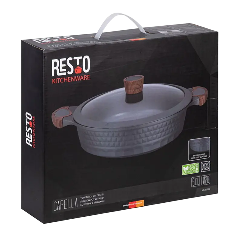 Cratița RESTO 93506, 28cm, Negru