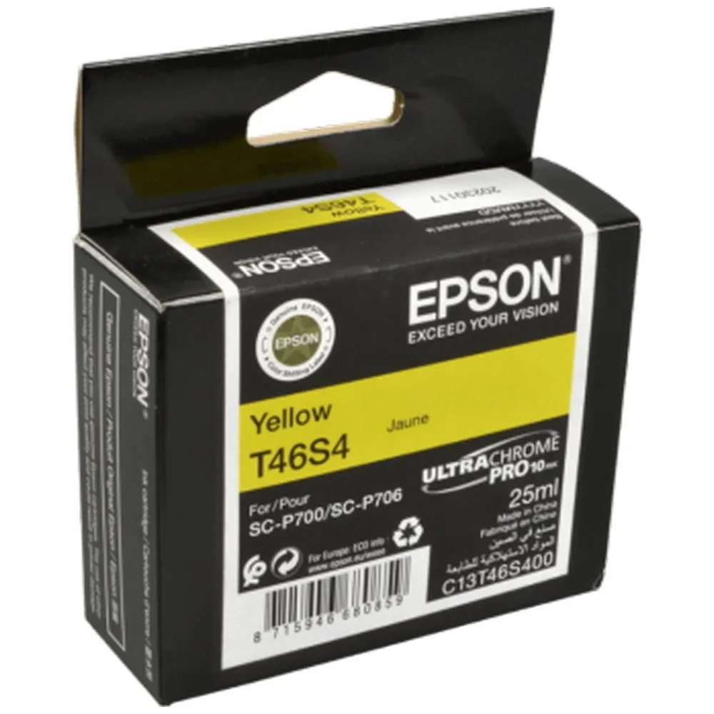 Cartuș de cerneală Epson T46S UltraChrome Pro 10, 25ml, Galben