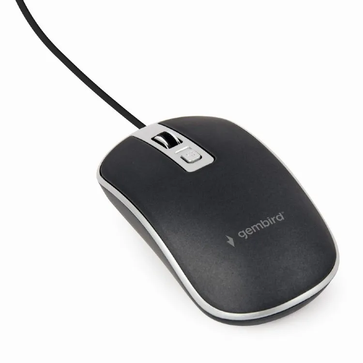 Mouse Gembird MUS-4B-06-BS, Negru/Argintiu