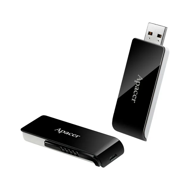 USB Flash накопитель Apacer AH350, 64Гб, Черный/Белый