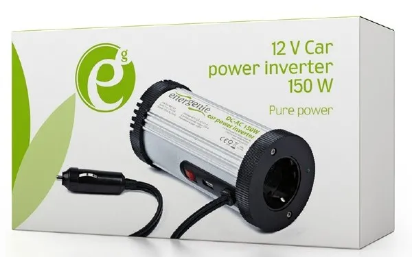 Invertor Auto Energenie EG-PWC-031, 150W, Alb
