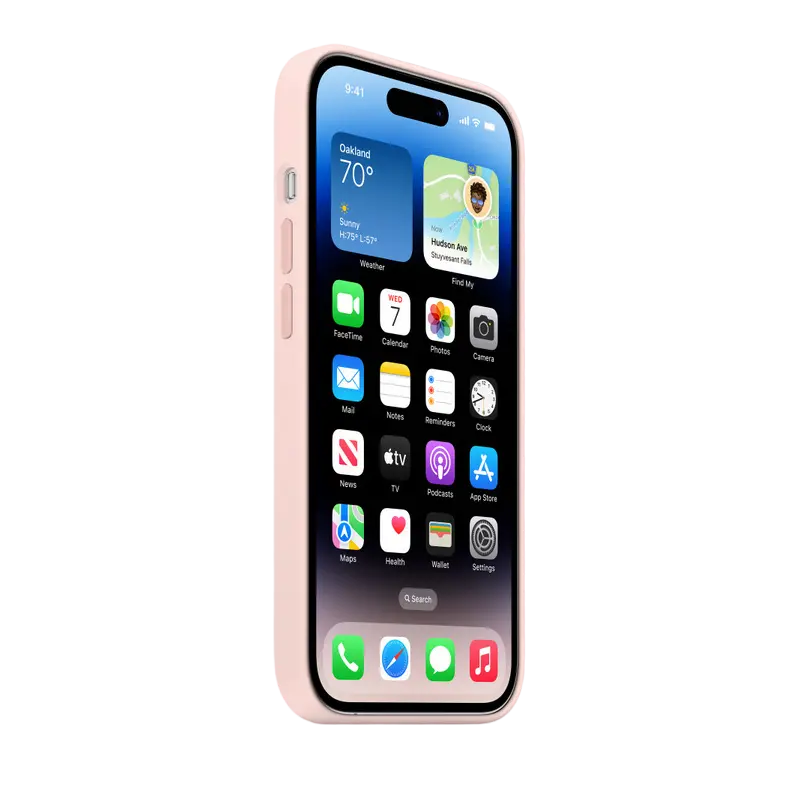 Original iPhone 14 Pro Silicone Case with MagSafe - Chalk Pink, Model A2912