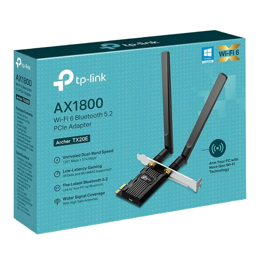 Сетевой адаптер PCIe TP-LINK Archer TX20E, PCI-E
