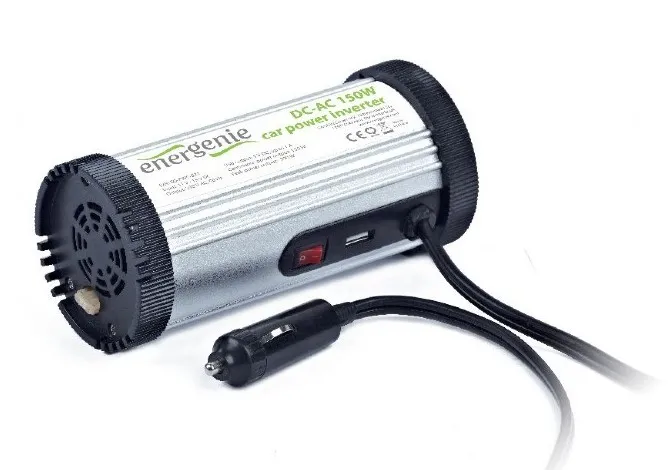 Invertor Auto Energenie EG-PWC-031, 150W, Alb