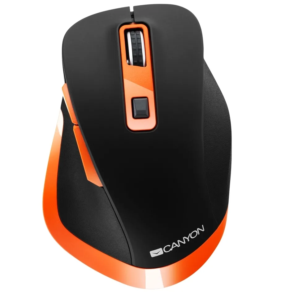 Беcпроводная мышь Canyon MW-14, Черный/Оранжевый