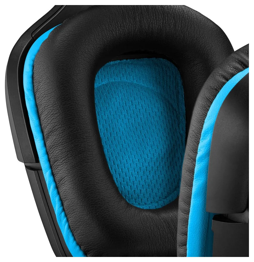 Căști gaming Logitech G432, Cu fir, Negru/Albastru