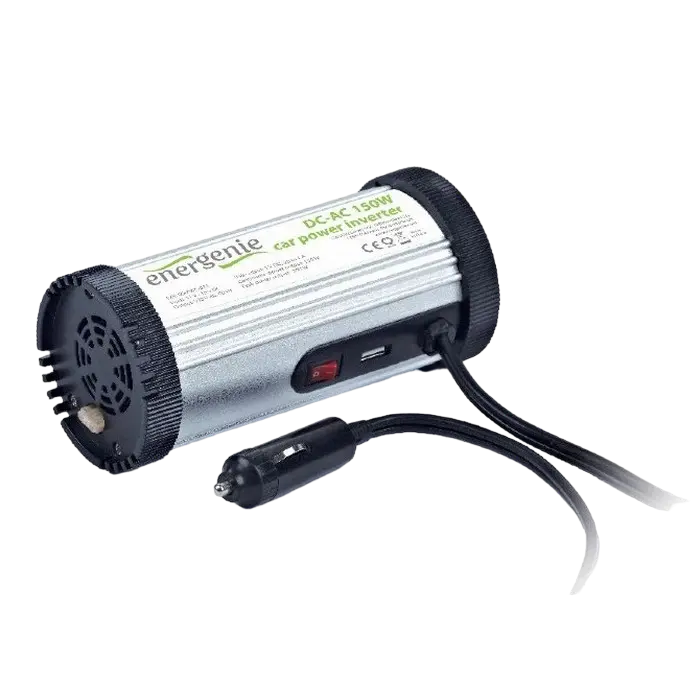 Invertor Auto Energenie EG-PWC-031, 150W, Alb