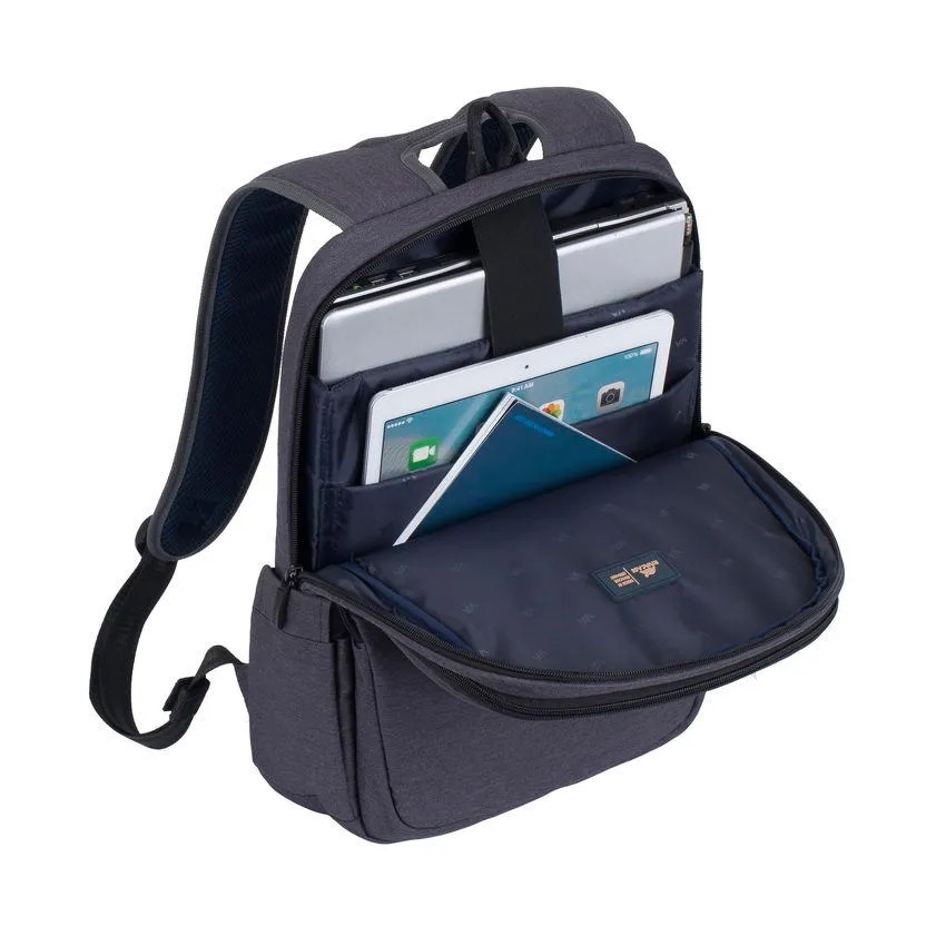Rucsac pentru Laptop RivaCase Suzuka, 15.6", Poliester, Negru