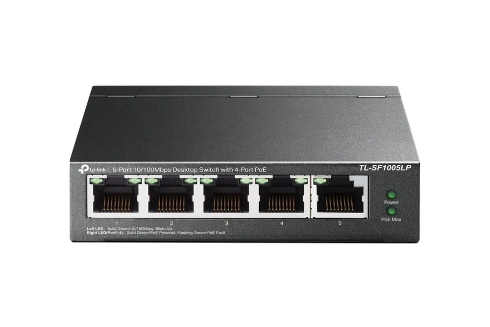 PoE коммутатор TP-LINK TL-SF1005LP, 4x IEEE 802.3af